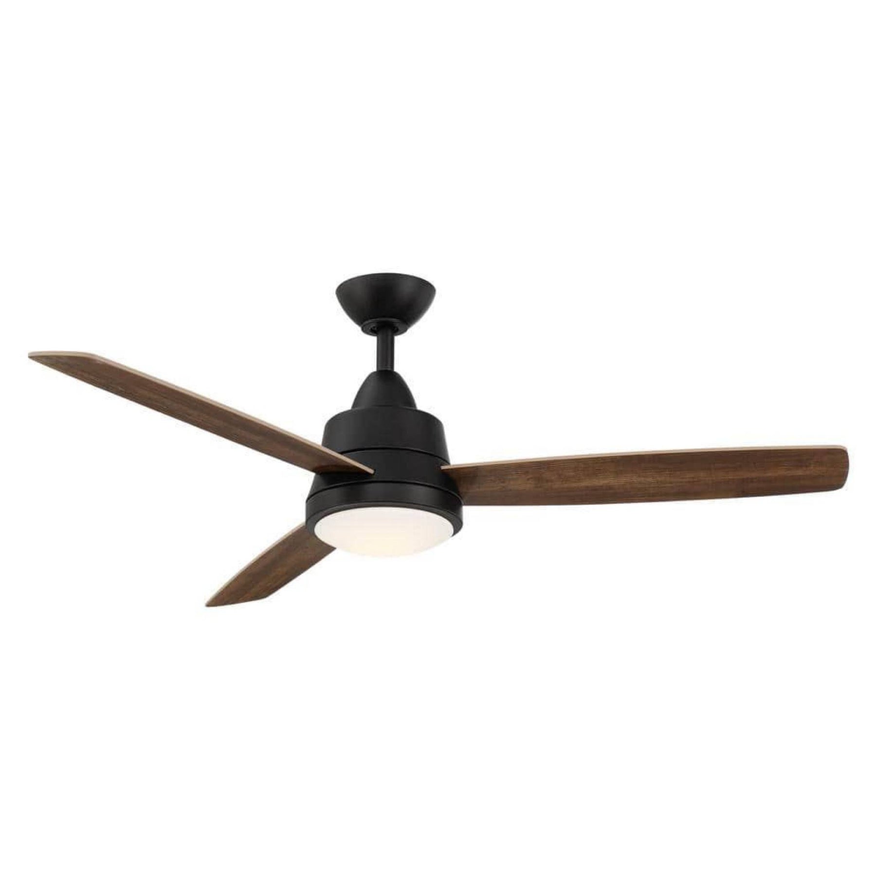 Hampton Bay Caprice 52 in. Integrated LED Indoor Matte Black Ceiling Fan with Light Kit and Remote Control - Product image 1