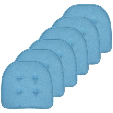 U-Shaped Memory Foam No Slip Back 17 x 16 Chair Pad 6 Pack Turquiose - Product image 1