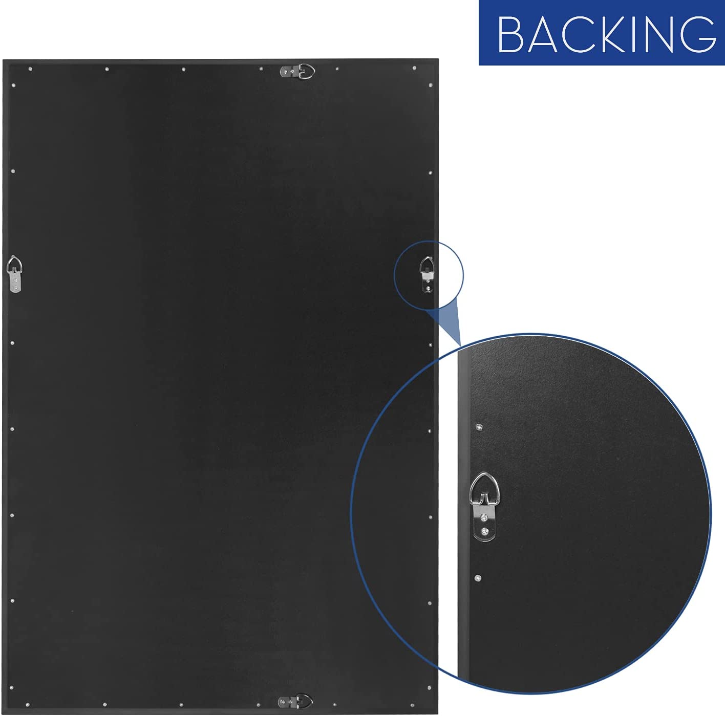 H - A Black&Gold Framed Rectangle Bathroom Mirrors for Wall, Mounted Vintage Mirror Vertical or Horizontal - Product image 15
