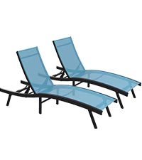 AECOJOY Outdoor Chaise Lounge, All Weather Pool Lounge Chairs Ergonomic Design (Blue, 1 PCs) - Product image 11