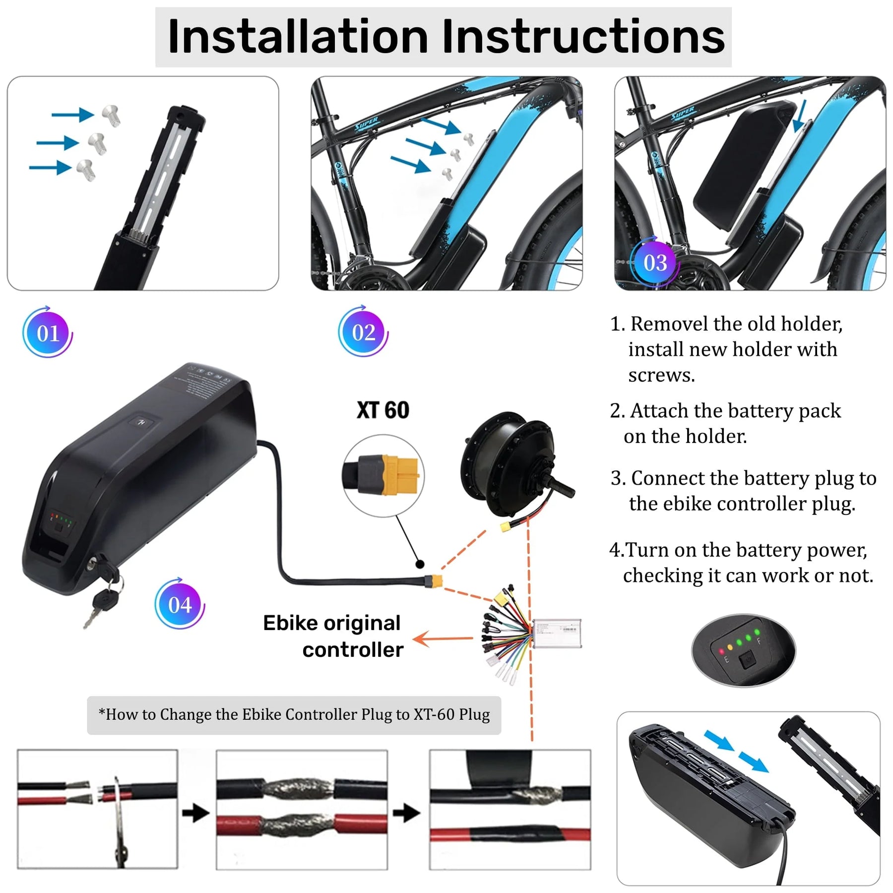 48V 20AH Ebike Battery 48V Lithium Battery 48V Battery with Charger for 750W - Product image 5