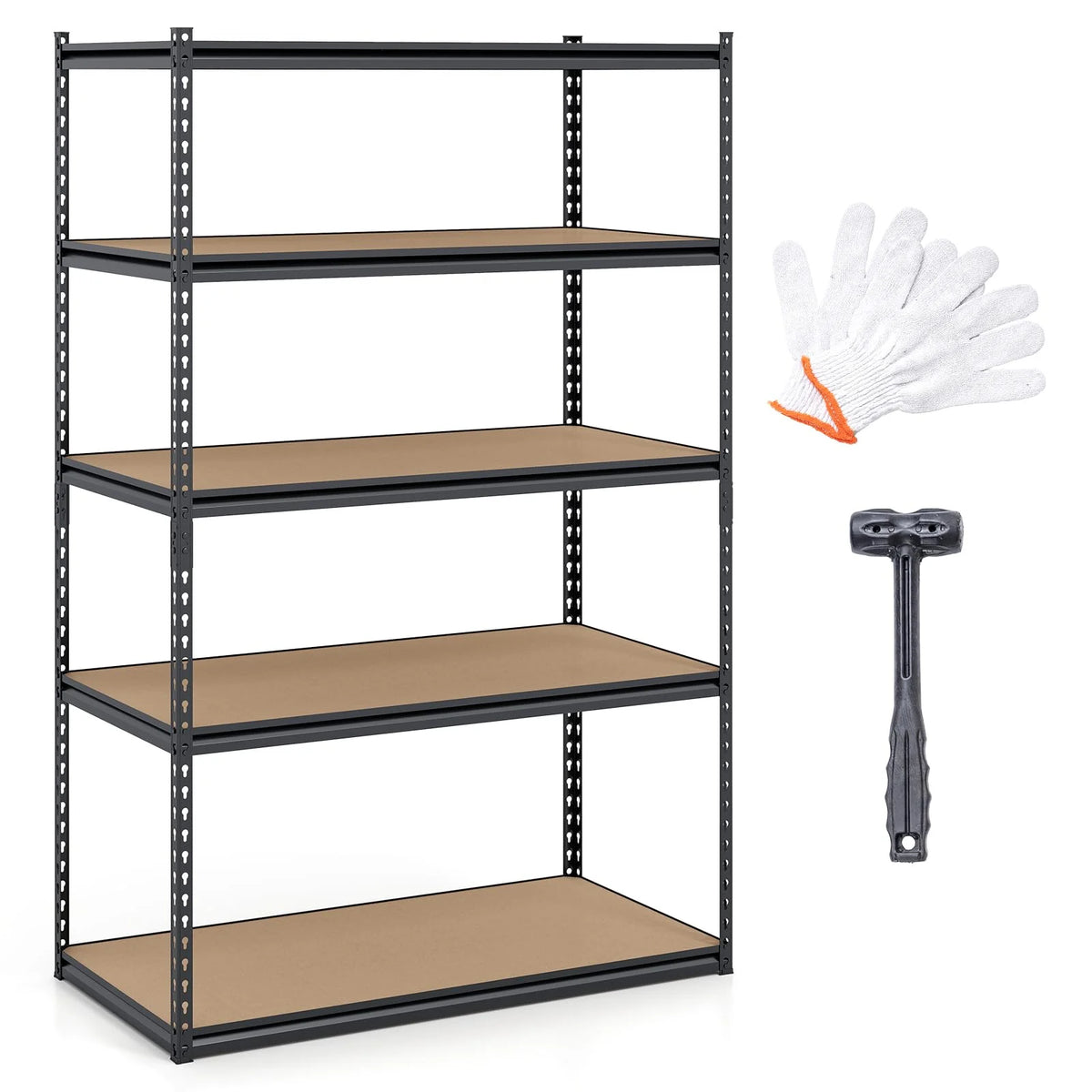 Giantex 5-Tier Metal Storage Shelves w/Adjustable Utility Rack (48" W x 24" D x 72" H) - Product image 1
