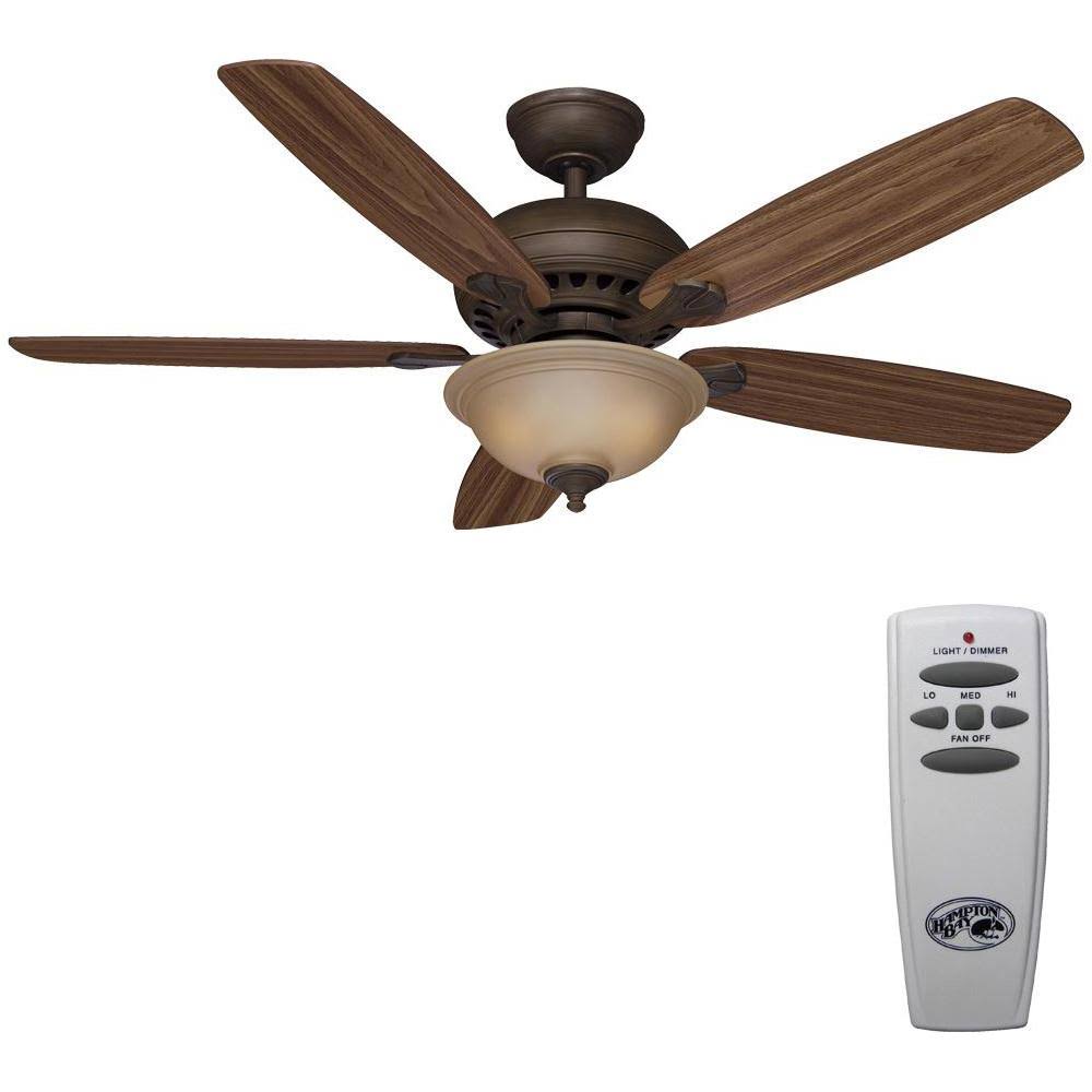 Hampton Bay Southwind 52 in. LED Indoor Venetian Bronze Ceiling Fan - Product image 1