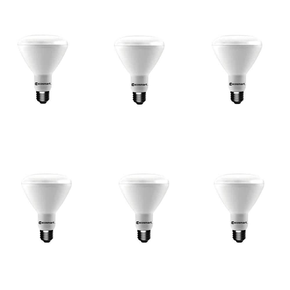 Ecosmart 65-Watt Equivalent Soft White BR30 Dimmable LED Light Bulb 6-Pack - Product image 1