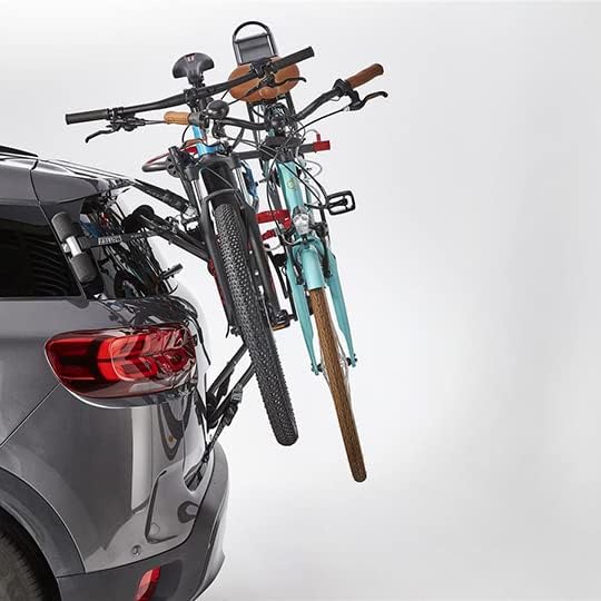 Tailgate Bike Carrier 5 Straps Mottez Shiva 2 Electric Steel 2 Bikes VAE/e Bike (40 kgs Max), Black