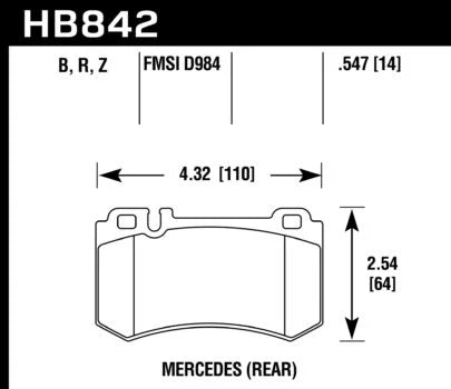 Hawk Performance HB842 Series Brake Pad