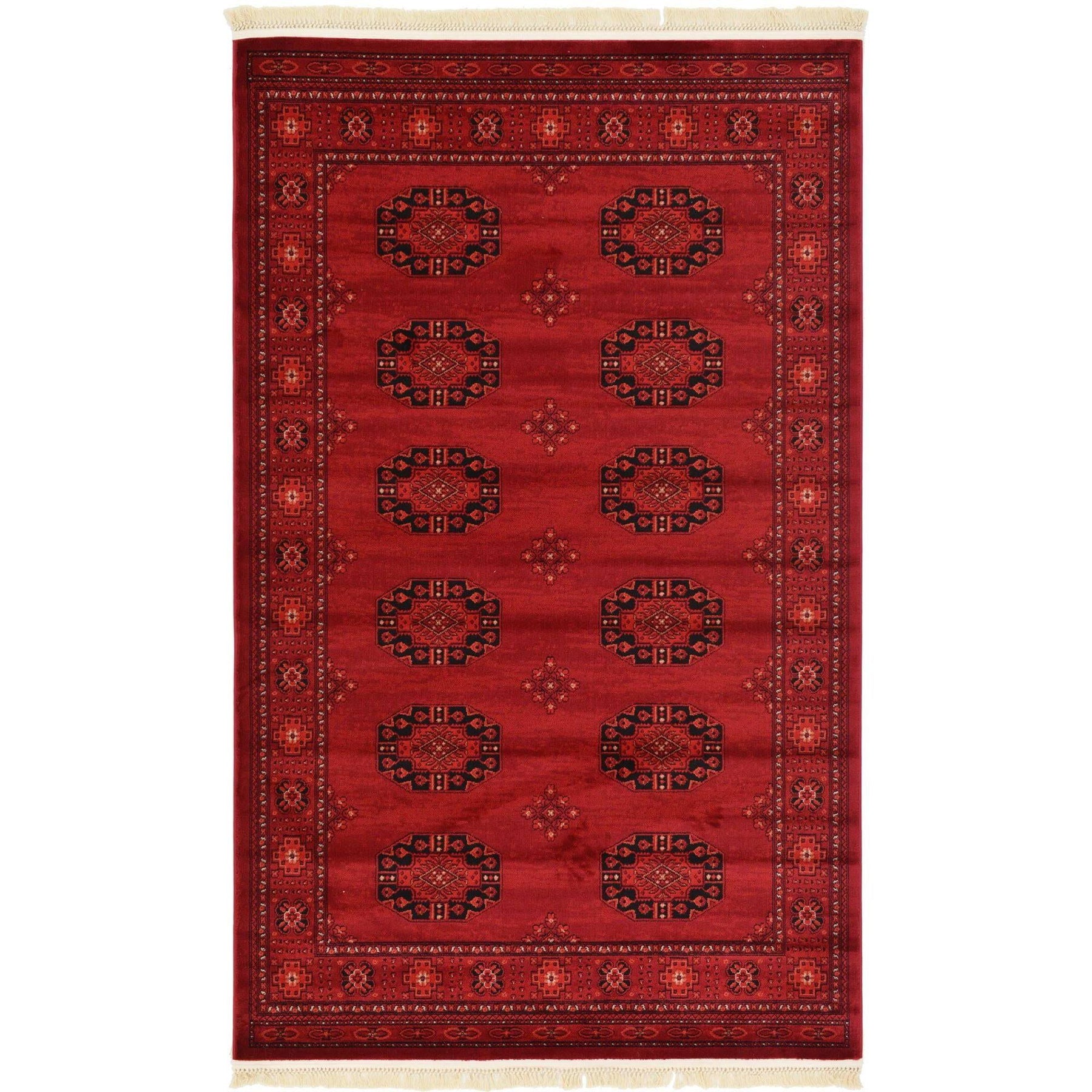 Unique Loom Cleveland Tekke Area Rug - 5' x 8' Red - Product image 1