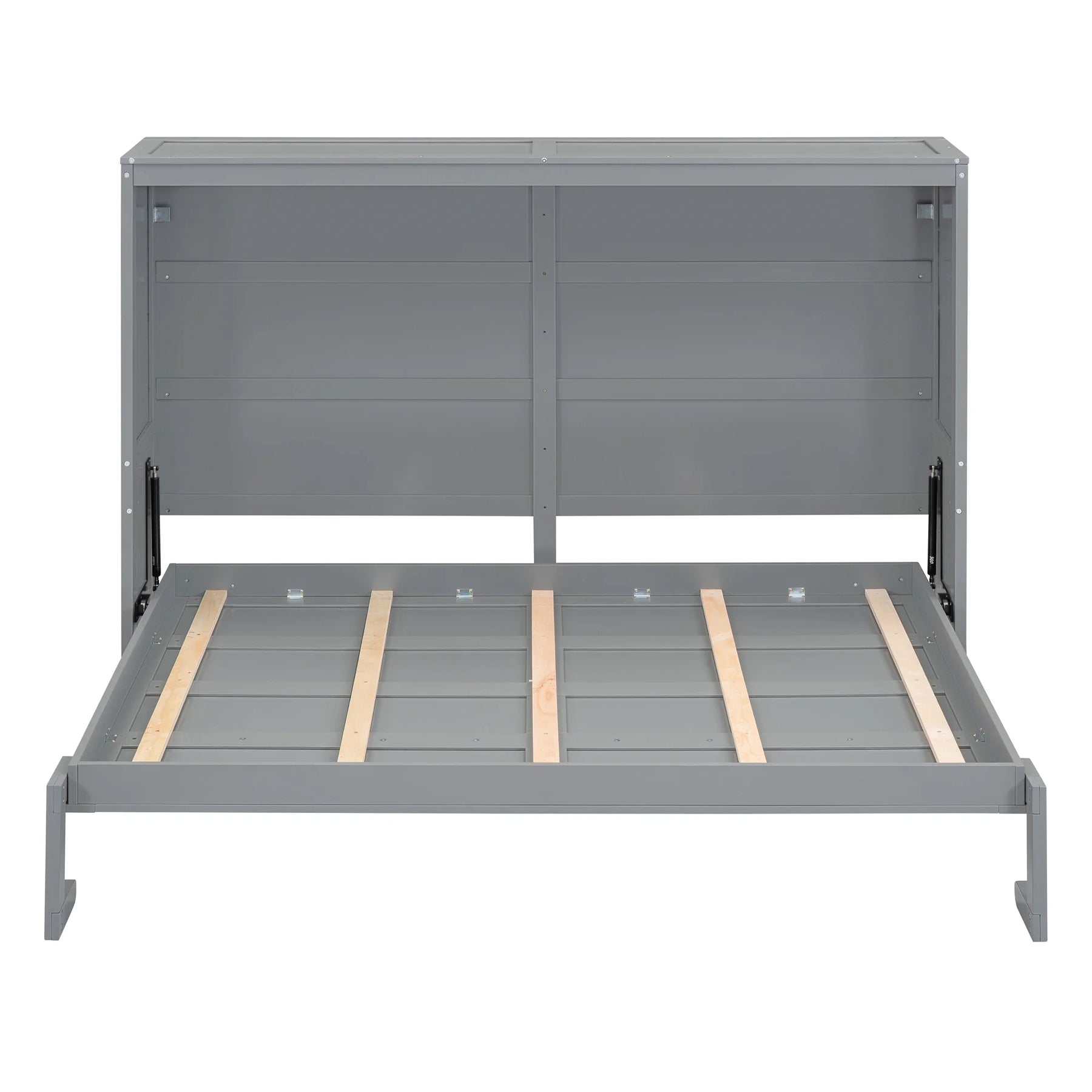Harper & Bright Designs Full Size Murphy Bed Space - Saving Foldable Wooden Wall Bed with a Shelf for - Product image 11