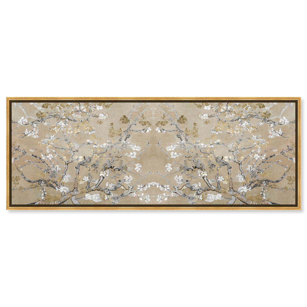 The Oliver Gal Artist Co. French 20 in x 54 in, Van Gogh in Gold Blossoms Inspiration Twin, Large Canvas Wall Art, Living Room, Gold