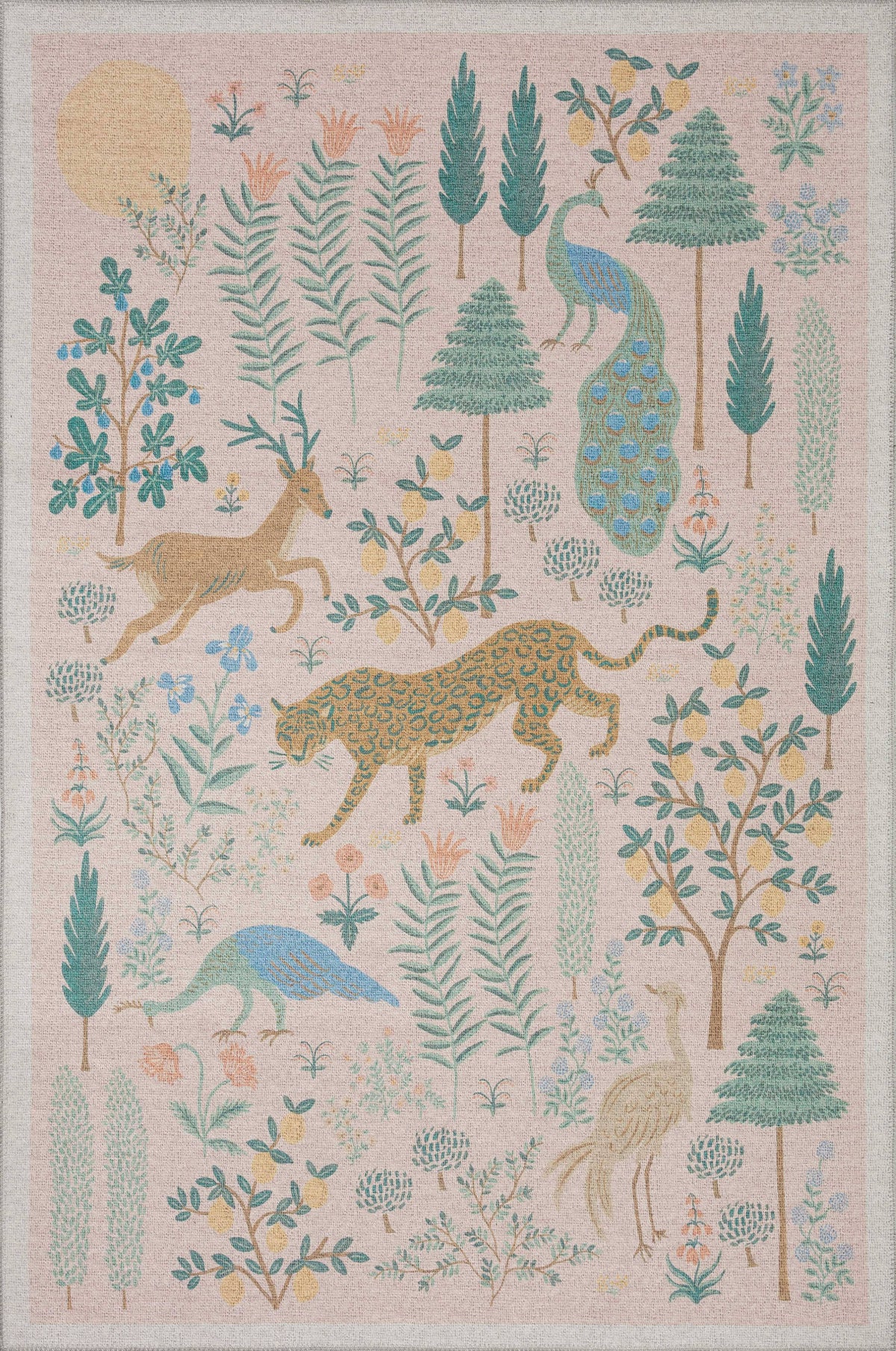 Rifle Paper Co. x Loloi Menagerie Blush Rug Size: 2'3" x 5' - Product image 1