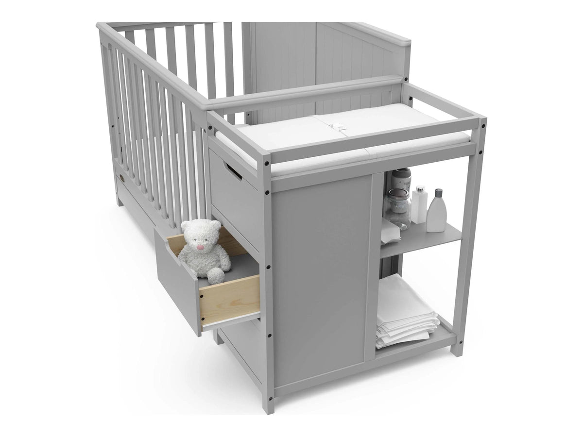 Graco Hadley 5-in-1 Convertible Crib and Changer with Drawer Pebble G - MadeInUSA - Product image 7
