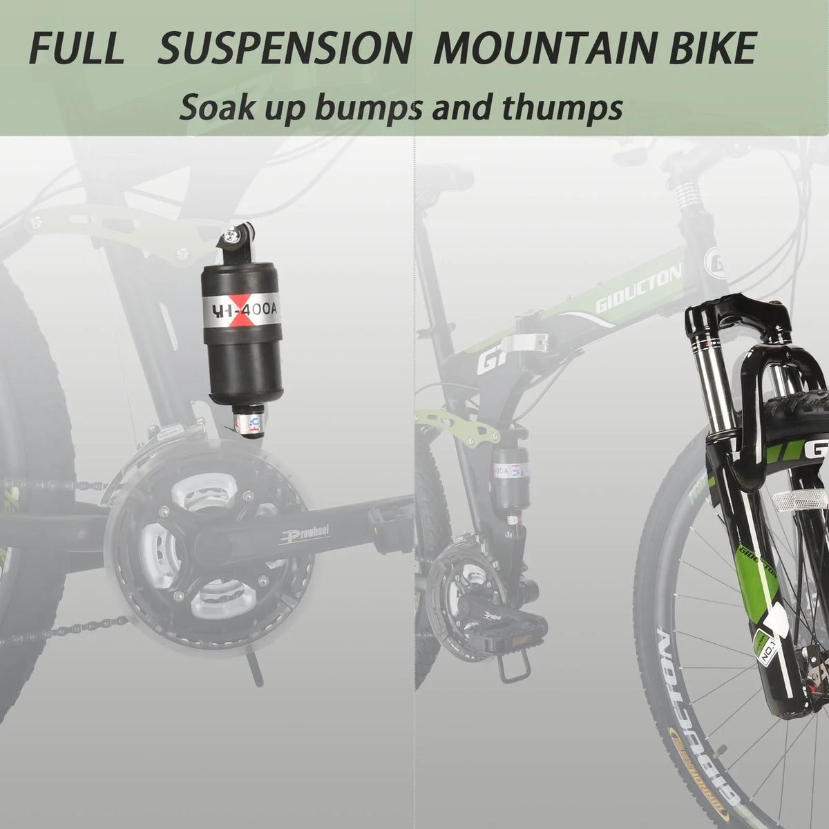 Eurobike 27.5" Full Suspension Folding Mountain Bike Foldable Frame Bicycle Disc Brakes Men or Women Bikes - Product image 4