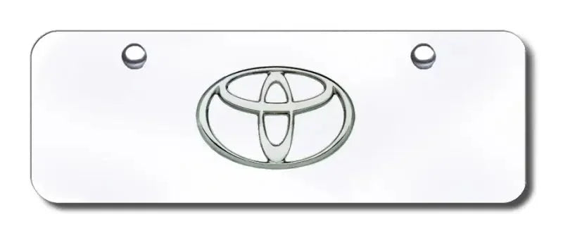 TOY.CCM Automotive Gold License Plate Chrome Toyota Logo